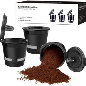 EZBASICS Reusable K-Cup Filters, 3-Pack